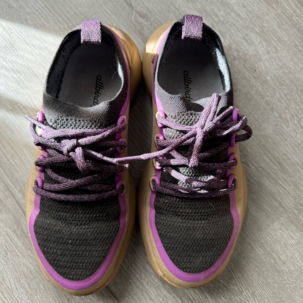 Allbirds Women’s Trail Runners SWT Hazy Beige Lux Purple Size 7